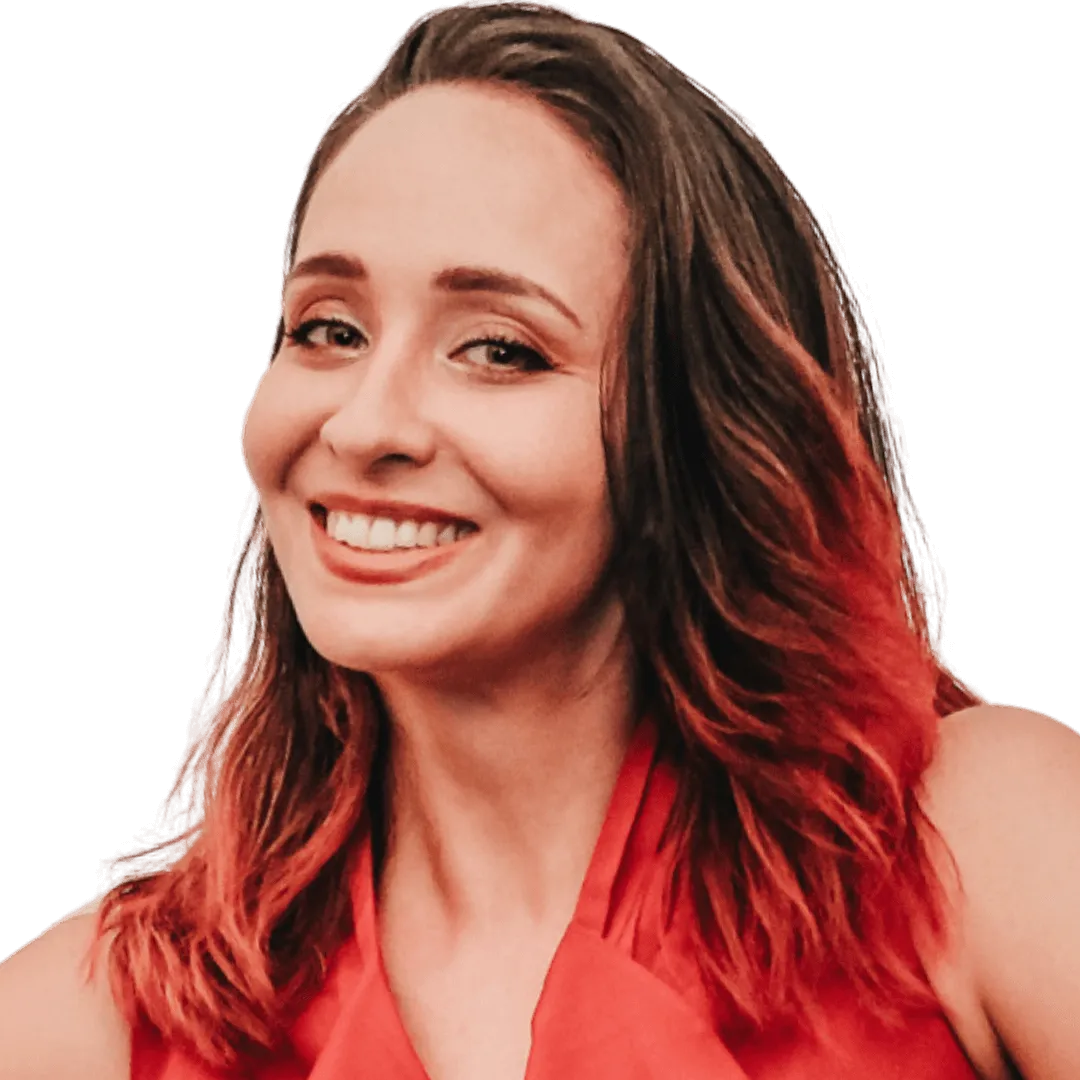 A woman smiling at the camera.