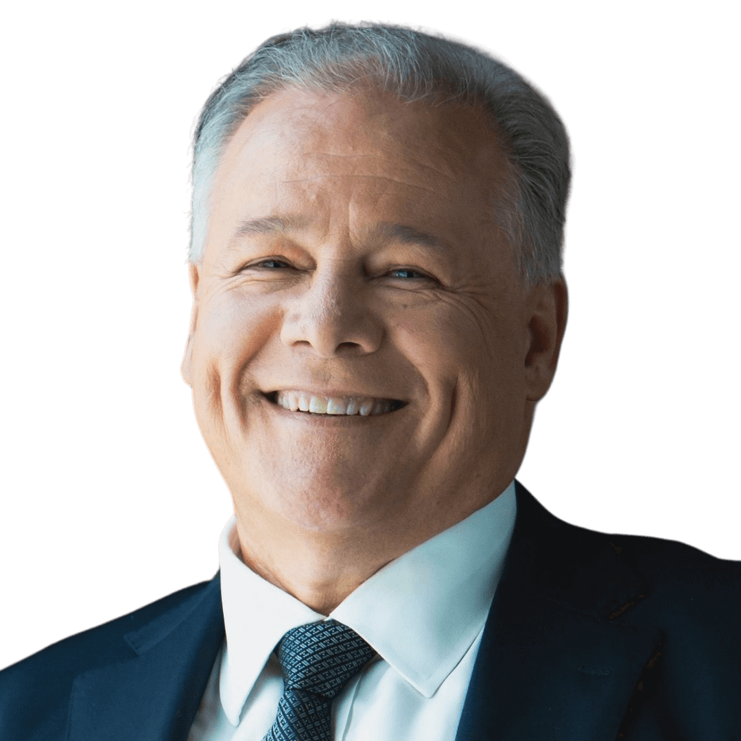 A close up of a person wearing a suit and tie.